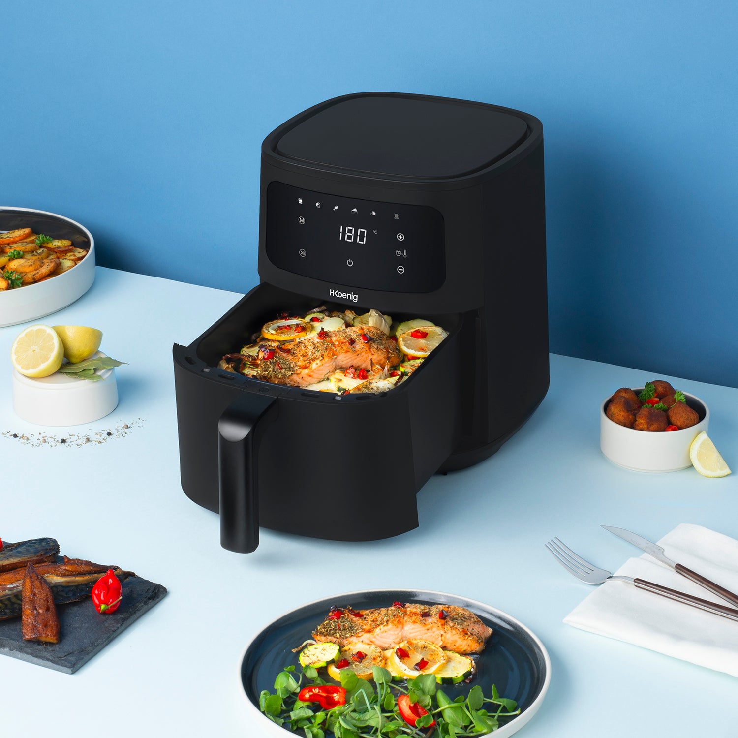 Freidora Sin Aceite 6L - Negro