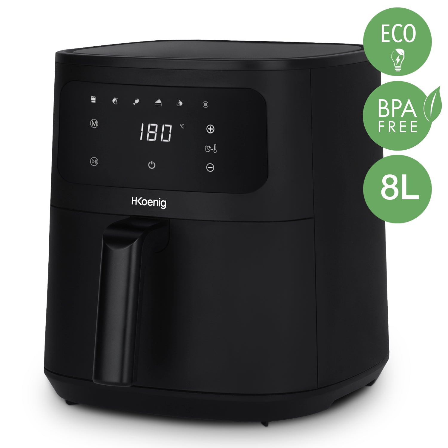 Freidora Sin Aceite 8L - Negro