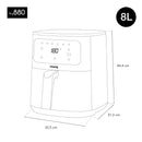 Friteuse Sans Huile 8L - Noir