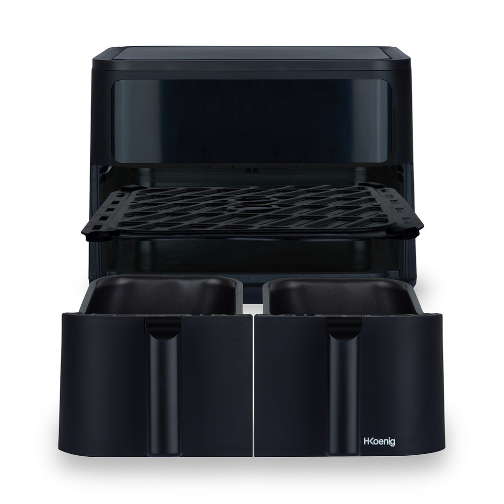 Freidora Sin Aceite Doble 2x4.5L - Negro