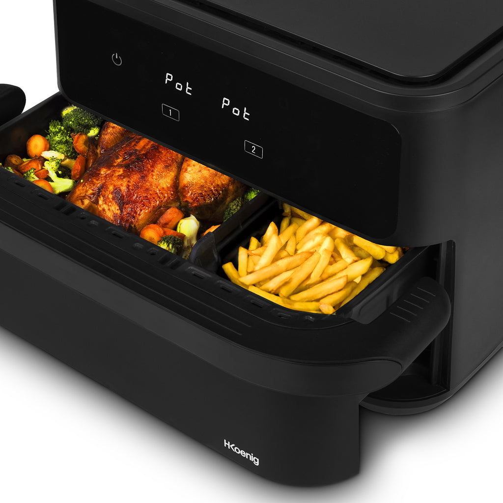 Large Basket Air Fryer 10L - Black