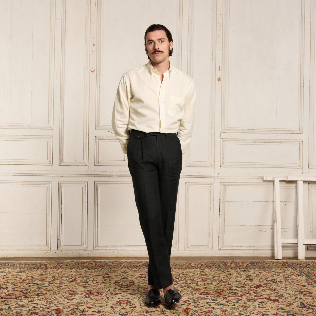 Chemise En Coton Et Lin Écrue