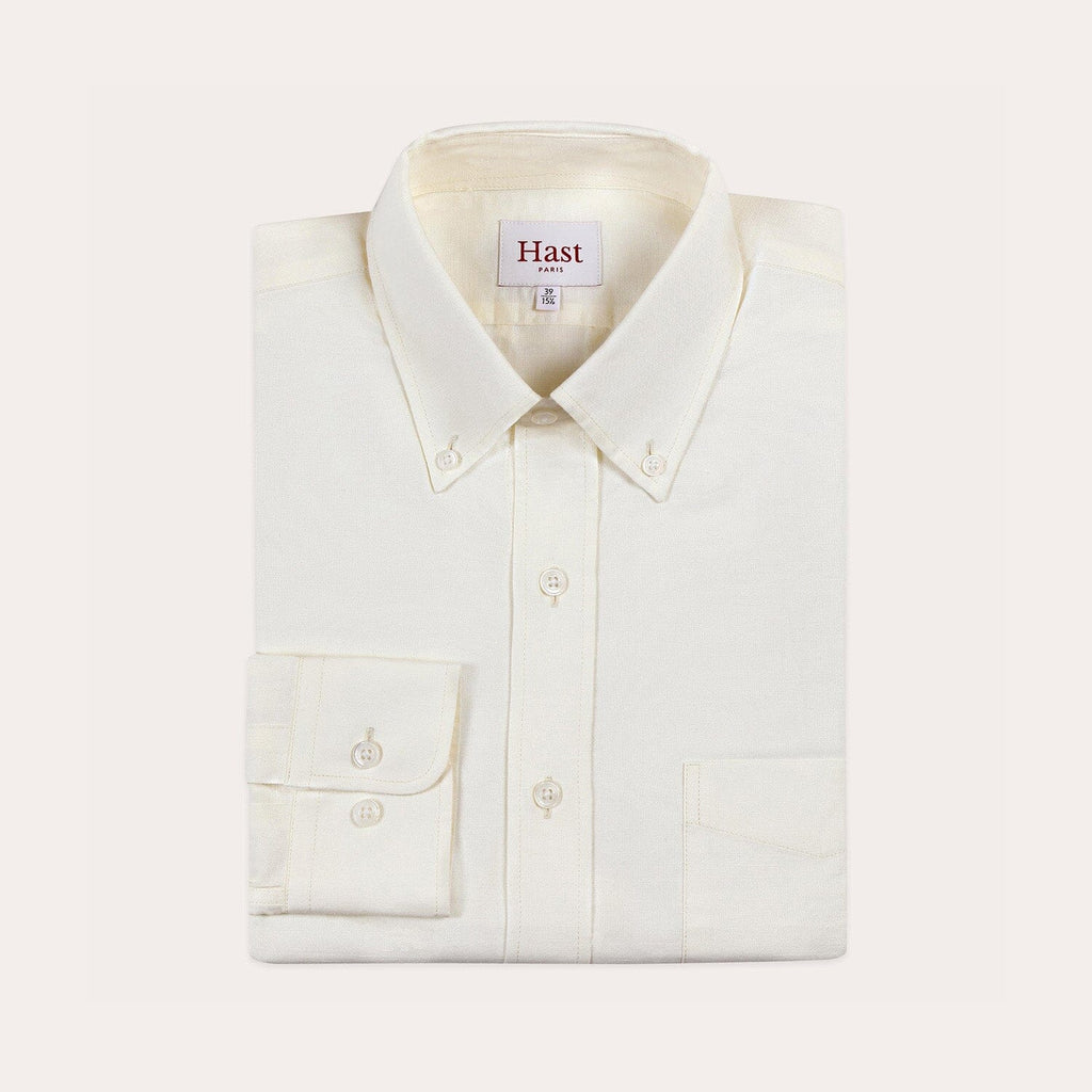 Chemise En Coton Et Lin Écrue