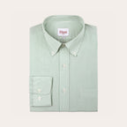 Chemise En Popeline Verte À Rayures