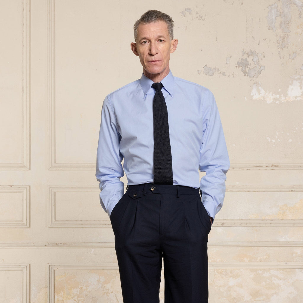 Chemise En Popeline Bleue