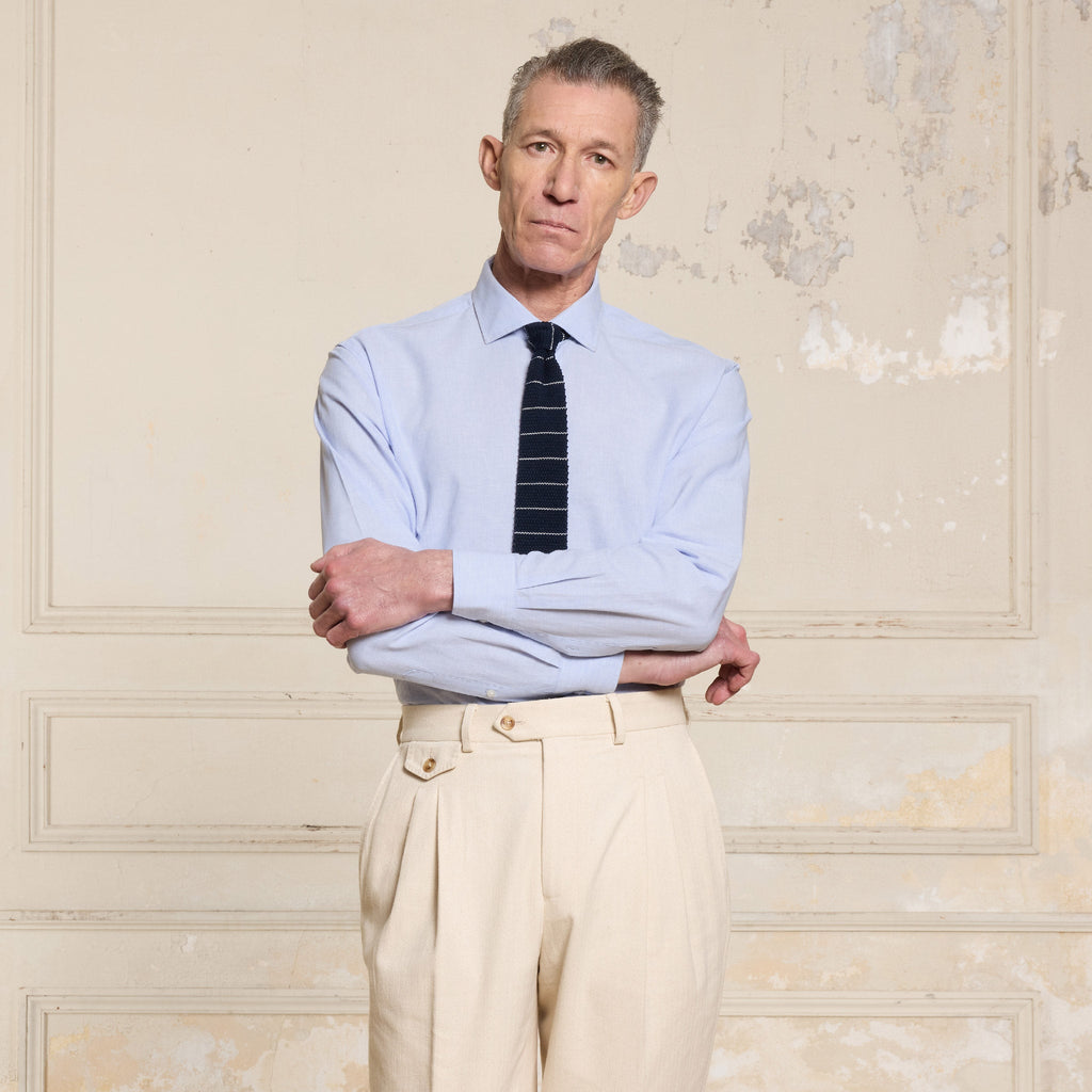 Chemise En Coton Et Lin Bleu Ciel