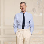 Chemise En Coton Et Lin Bleu Ciel
