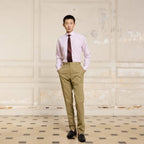 Chemise En Popeline À Micro-Rayures Bordeaux