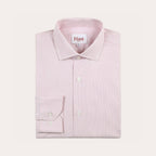 Chemise En Popeline À Micro-Rayures Bordeaux