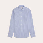 Chemise En Popeline À Rayures Bleues