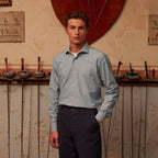 Chemise En Coton Biologique Bleue