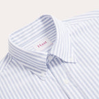 Chemise En Flanelle À Rayures Bleues Et Blanches