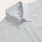 Chemise En Oxford À Rayures Vertes Et Blanches