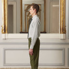Chemise En Oxford À Rayures Vertes Et Blanches