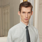 Chemise En Oxford À Rayures Vertes Et Blanches