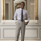 Chemise À Rayures Bleues Et Blanches