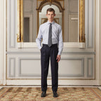 Chemise En Flanelle Bleu Chiné