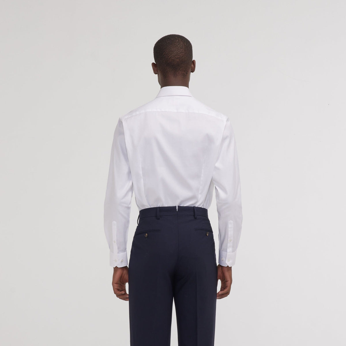 Chemise Cintrée En Twill Double Retors Blanche