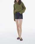 The Kooples - Short Coupe Mom - Noir Washed - Femme