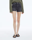 Shorts Mom Cut - Negro lavado - Mujer