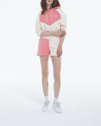 The Kooples - Short Rose Et Écru Coton Modal À Logo - Femme