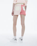 The Kooples - Short Rose Et Écru Coton Modal À Logo - Femme