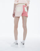Short Rose Et Écru Coton Modal À Logo - Femme