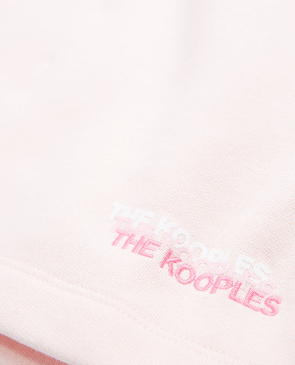 The Kooples - Short Rose Et Écru Coton Modal À Logo - Femme