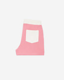 Short Rose Et Écru Coton Modal À Logo - Femme