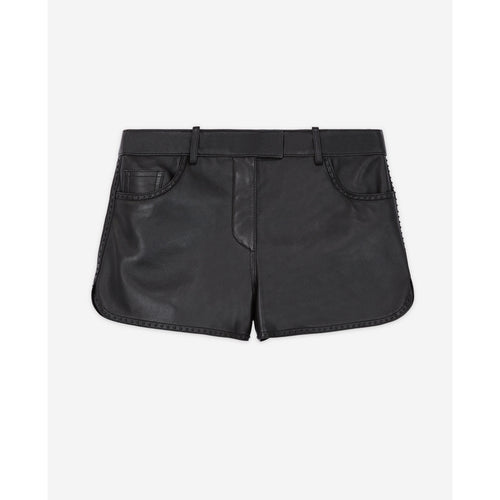 The Kooples - Short En Cuir D’Agneau - Noir - Femme