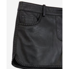 The Kooples - Lambskin Leather Shorts - Black - Women