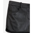 Shorts de piel de cordero - Negro - Mujer