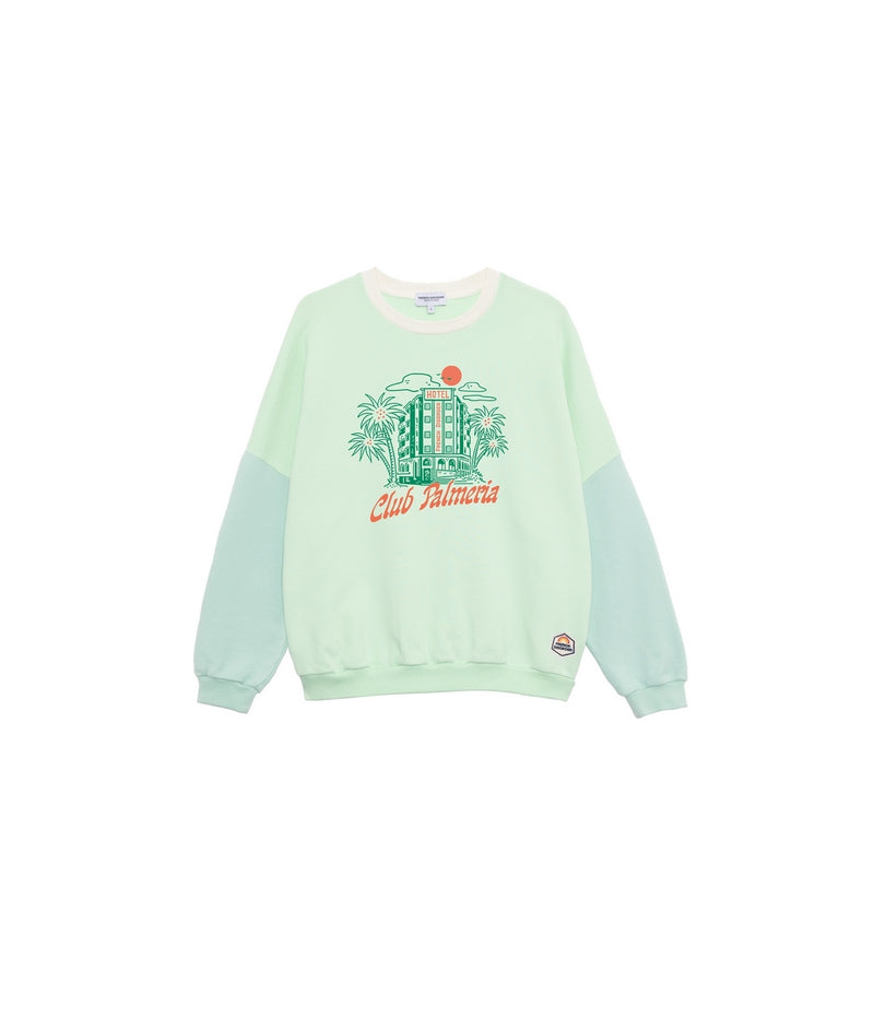 Sweat Cameron Bicolore Club Palmeria - Light Aqua - Femme