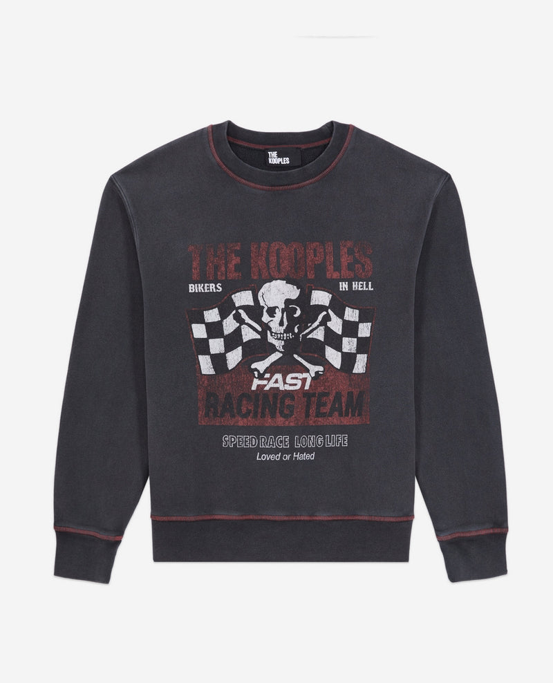 Sweat Avec Print Skull And Flag - Femme