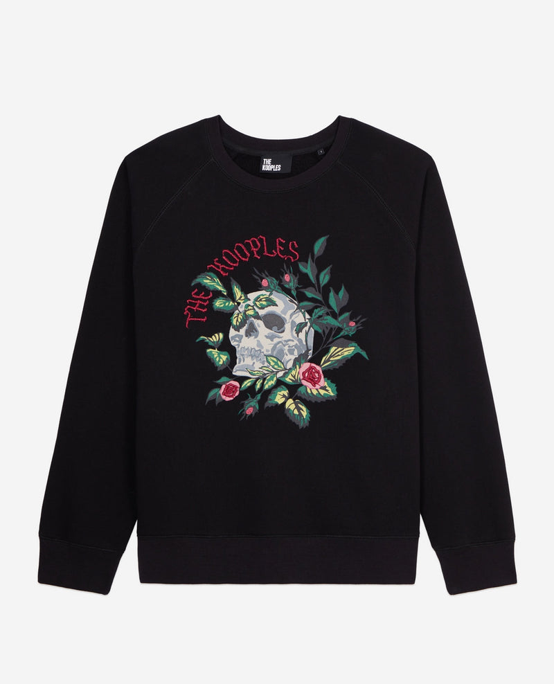Sudadera Con Estampado De Calaveras Y Flores - Mujer