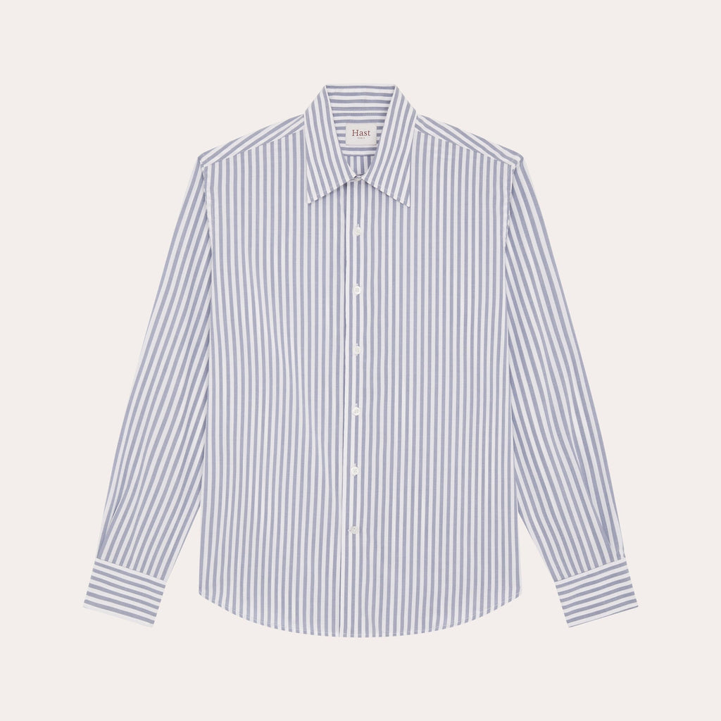 Chemise À Rayures Bleues Et Blanches