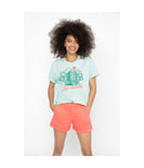 Tshirt Mika Club Palmeria - Light Aqua - Femme