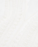 White Cotton Fitted Top Short Sleeves - Women