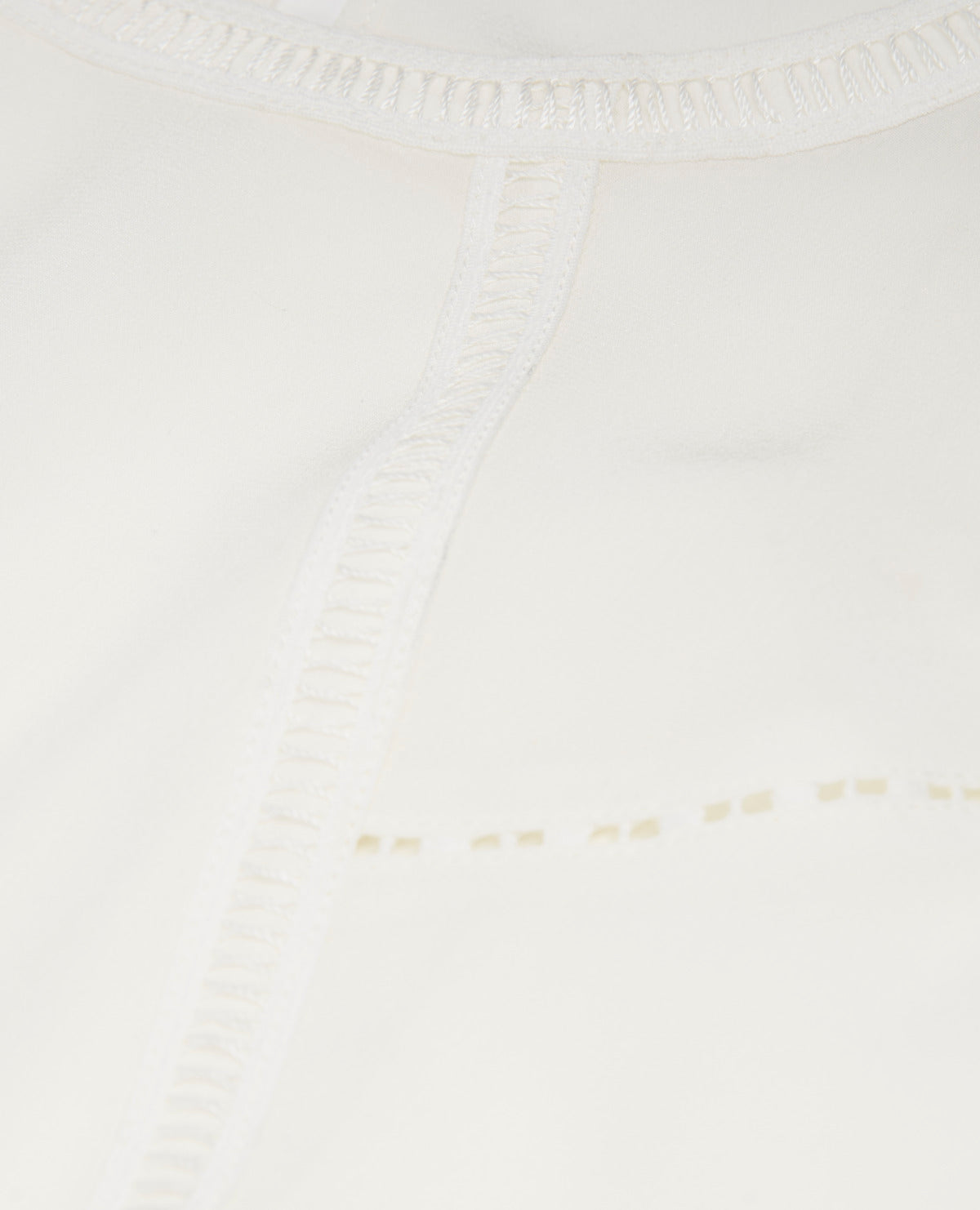 The Kooples - Top Blanc Soie Manches Trois-Quarts Gallon - Femme