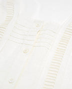 The Kooples - Top Manches Longues Écru Coton Brodé - Femme