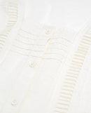 The Kooples - Top Manches Longues Écru Coton Brodé - Femme