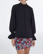 The Kooples - Crêpe Blouse - Black - Women
