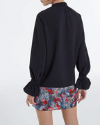 The Kooples - Crêpe Blouse - Black - Women