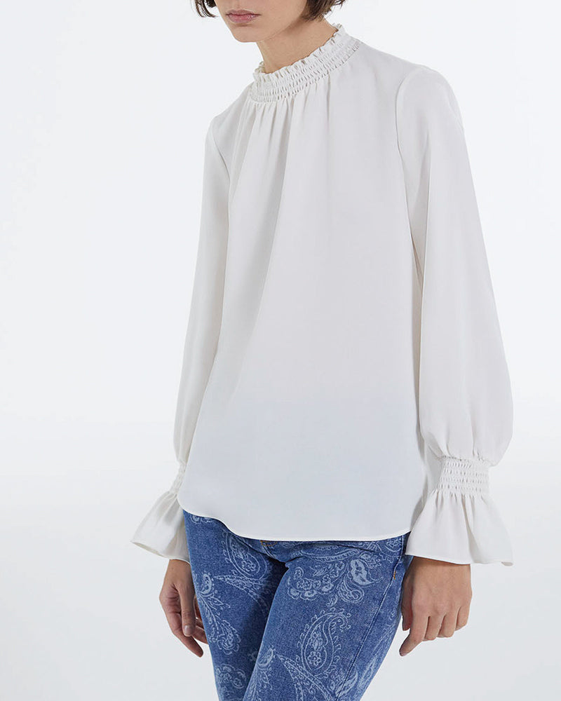 The Kooples - Crepe Blouse - Off White - Women