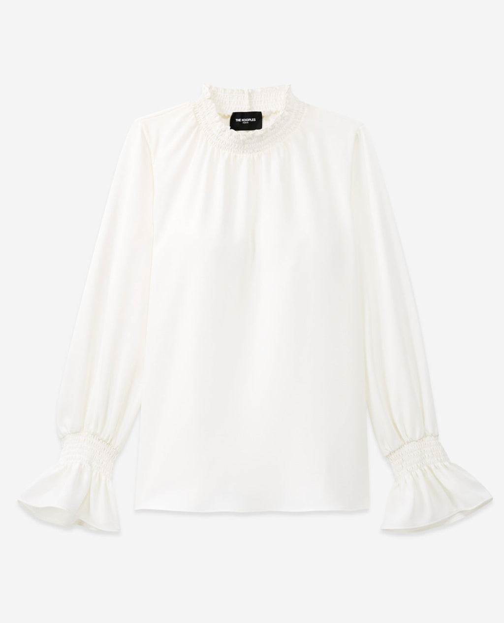 The Kooples - Blouse En Crêpe - Off Blanc - Femme