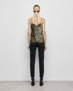 The Kooples - Camisola De Seda - Beige Y Negro - Mujer