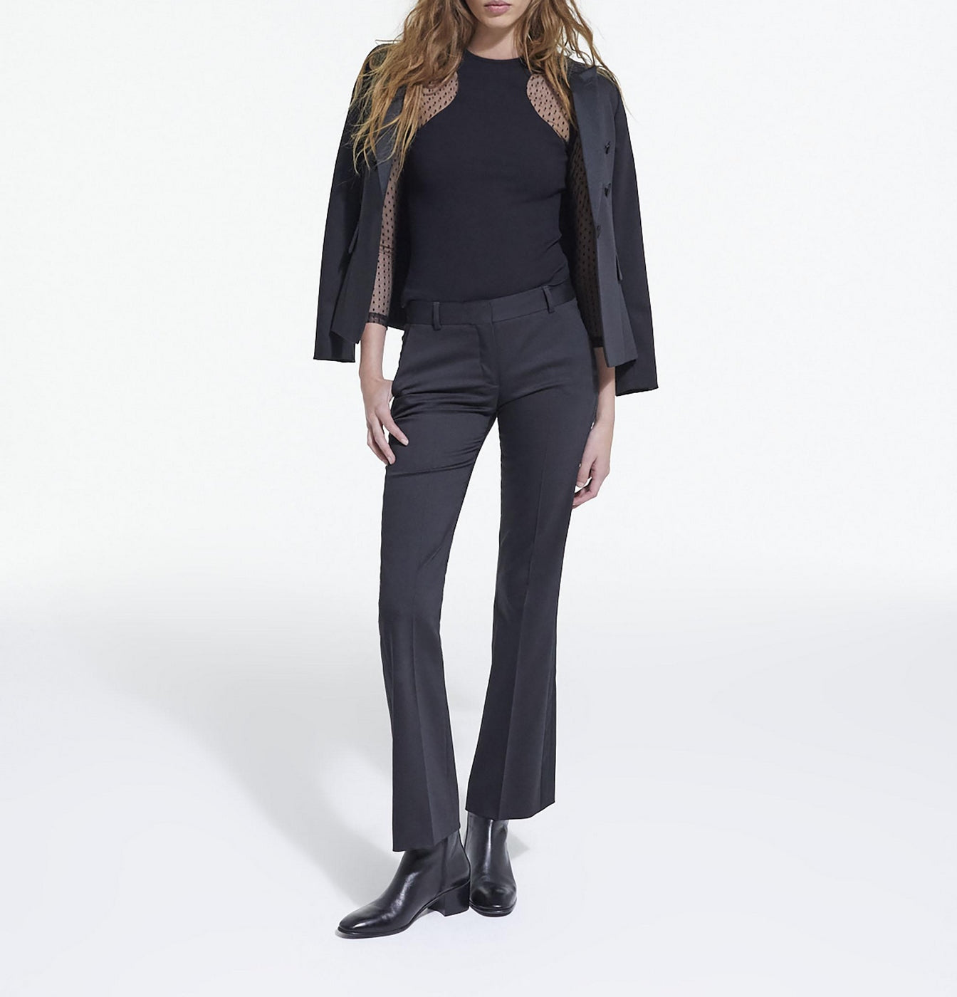 The Kooples - Top Fitee Detail Plumetis - Femme