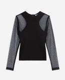 The Kooples - Top Fitee Detail Plumetis - Femme