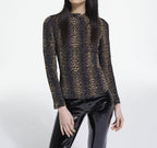 The Kooples - Top - Noir Et Marron Clair - Femme