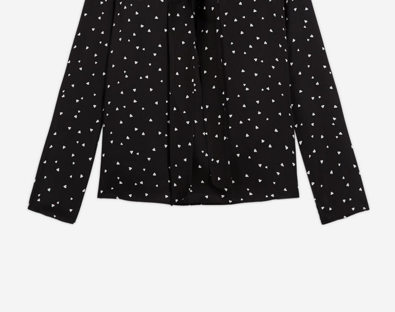 The Kooples - Top Lavaliere Petits Coeurs Black - Femme